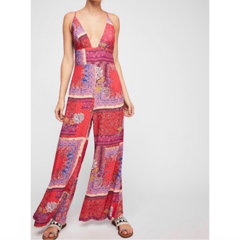 FREE PEOPLE Margarita Jumpsuit Patchwork
